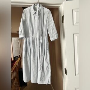 J. Crew Blue and White Striped Shirt size 0